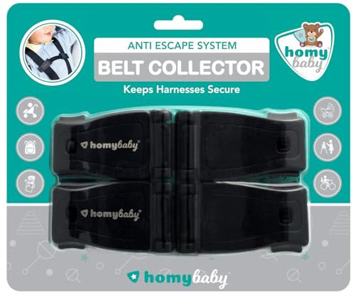 HOMYBABY® Chest Clip bébé - Empêche l’enfant de sortir les bras du harnais - Boucle de protection pour siège enfant - Pince harnais enfant - Clip de Poitrine Bébé (STANDARD, X2)