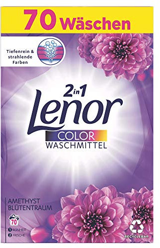 Lenor Detersivo in polvere, detergente in polvere, 70 lavaggi, ametista fiore (4,55 kg)
