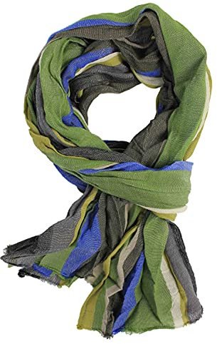 Rotfuchs Wollschal Unisexschal elegant edel leicht Knitterlook mit Streifen Muster