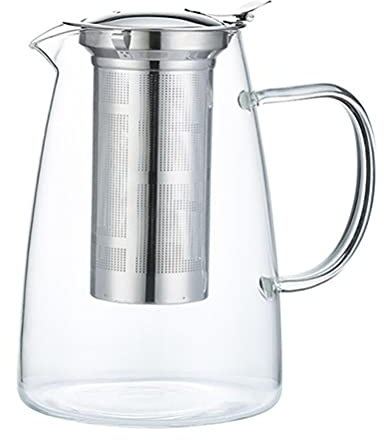 1stk Aus Glas Wasserkocher Aus Teeglas Groß Kaltwasserkrug China Tee-ei Aus Glas Kaffeemaschine Herdplatte Kaffee-milchkanne Glasgetränk Reisen Edelstahl Haushalt Zitrone