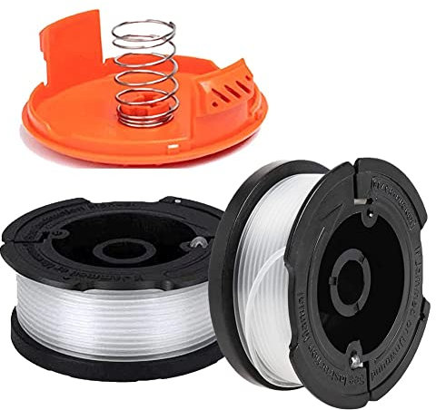 Moritale Bobine Fil Nylon Pièces de Rechange Coupe Bordure Black et Decker A6481 A6485 AF-100 (Longueur du Fil 9,1m Diamètre ⌀1,65mm) (Black & Decker AF-100, 2 Pièces)