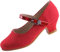 EIGHT KM Girls High Heel Dress Shoes Mary Jane Princess Wedding Party Pump Shoes EKM7015 Sparkle Glitter Minerva Red 5 UK Big Kid