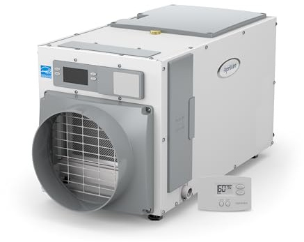 AprilAire E080 Pro 80-Pint Whole-House Dehumidifier + Model 76 Wall Mount Control, Ideal for Basements, Crawlspaces, or Whole Houses up to 4,400 sq. ft.