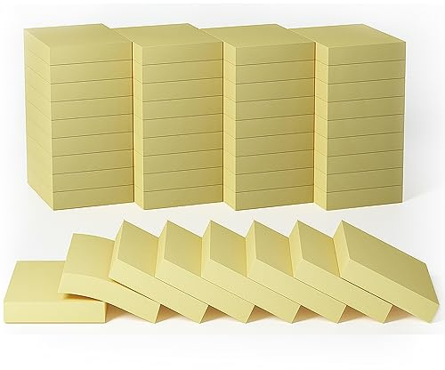 36 Pads Mini Sticky Notes 1,5 * 2 pollici, piccole note autoadesive per Post, 80 fogli/Pad, giallo di base per piccoli promemoria in uffici, scuole e casa