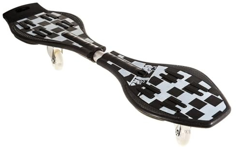 Curvaso Street Surfing Waveboard Light Up LED Wheels Skateboard Youth Caster Board (Checker)