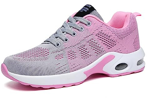 Giltpeak ortopediska skor dam, ortopediska sneakers lätta nät andas utomhus löpning sportskor dam, Pink1, 40 EU
