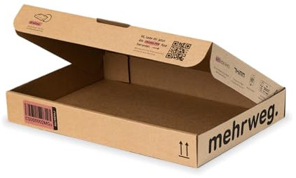 Nachhaltige Mehrweg Maxibriefkartons Versandkartons Faltschachtel Faltkarton Maxibrief Karton 350 x 250 x 50 (25 Stück)