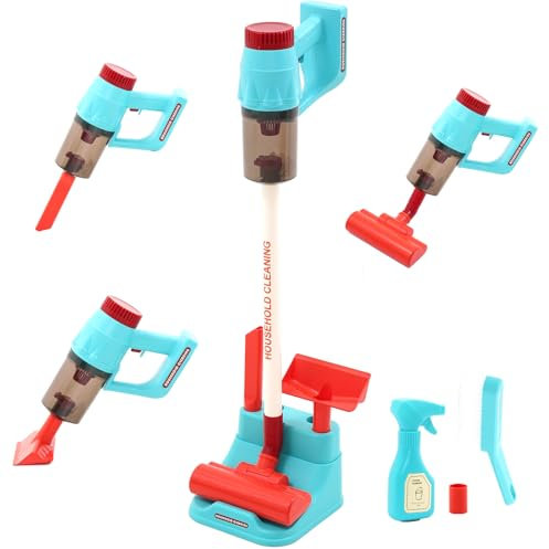 Yosamy Kinderstaubsauger, Staubsauger Spielzeug mit Licht und Musik, Rollenspiel Spielzeug, Kinder Putzset, Staubsauger mit Vakuumfunktion