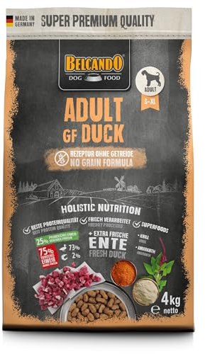 BELCANDO Adult GF Duck | getreidefreies Hundefutter | Trockenfutter ohne Getreide mit Ente | Alleinfuttermittel für ausgewachsene Hunde ab 1 Jahr
