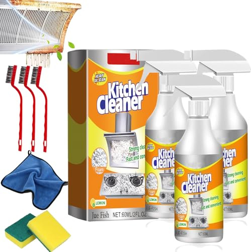 Magic Brush Pro - Limpiador en aerosol, limpiador de espuma de cocina, desengrasante de espuma de cocina resistente, limpiador de espuma multiusos, para cocinas, encimeras, campanas extractoras