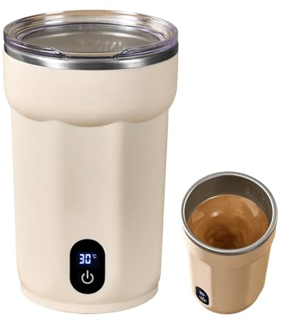 Generico Da Caffè Con Agitazione Automatica - Automatica Ricaricabile Da 300 Ml, Bicchiere In Acciaio Inossidabile Con Coperchio, Miscelazione Magnetica, Funzionamento Silenzioso