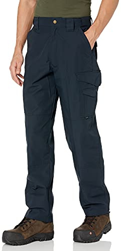 Tru-Spec 24-7 Original Tactical Pants for Men - Water-Resistant CCW Cargo Work Pants with Rugged Build and Knee Pad Openings, Navy - 36W x 32L