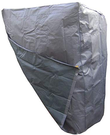 colourliving Strandkorbhülle XL 130 cm breit Schutzhaube 420D Polyester Grau wasserfest