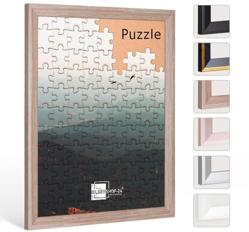 Bildershop-24 Puzzlerahmen PRIO 34x48cm Sonoma Eiche (Dekor) für ca. 300-500 Teile