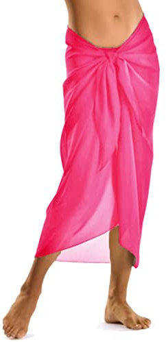 TOSKATOK® Frauen Mädchen Sexy stilvoller Strand Wickelrock Sarong Pareo in Unifarben