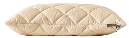 Woolroom Deluxe Wool Customisable Pillow UK Standard Size - Allergy UK Exclusive, Machine Washable Certified Organic Cotton Cover, 100% Traceable Temperature Regulating British Wool - 48x78cm (1 Unit)