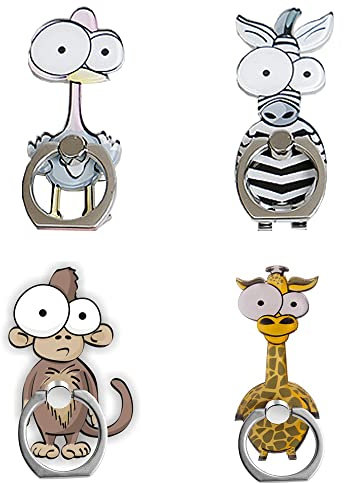 integrity.1 4 Piezas Anillo Soporte para Movil,360 Grados Empuñadura Giratoria del Soporte Metal Smartphone Anillo Dedo para Teléfonos Móviles, Tabletas iPads Regard