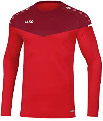 JAKO Herren Sweatshirt Champ 2.0, Rot/Weinrot, L