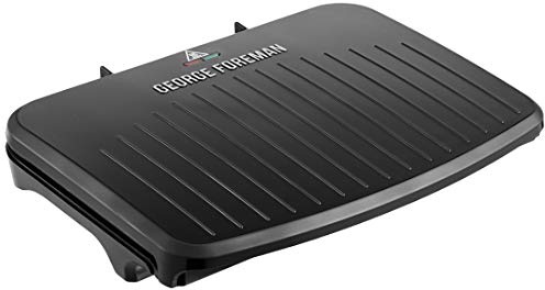 George Foreman Big Size Fit Grill - Vielseitiger Grill mit verbesserter Antihaftbeschichtung und Schnellheizfunktion, Grill- und Toaster, Schwarz 25820-56