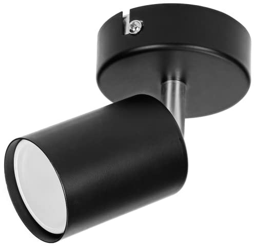 Adviti DOA SP 1 Lampara Techo y Pared Orientable GU10 IP20 (Negro)