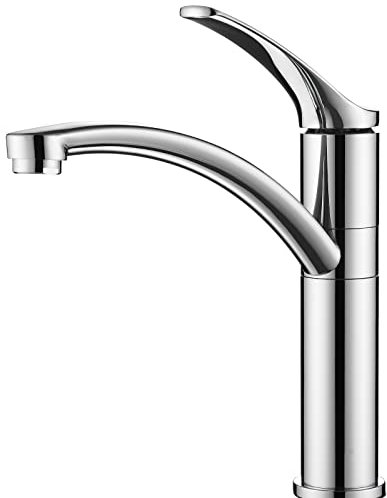 Cobbe Wasserhahn Küche, Küchenarmatur mit Auslauf Höhe 223 mm, Spültischarmatur Küche küchenarmaturen, Armatur Küche 360° Schwenkbar, Mischbatterie Küche, Chrom