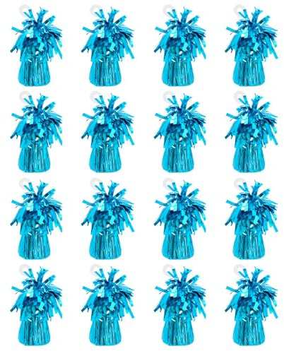 Boland - Pesi per palloncini con lamina metallica, 16 pezzi, 160 - 180 g, pesi per palloncini, per palloni e palloncini ad elio