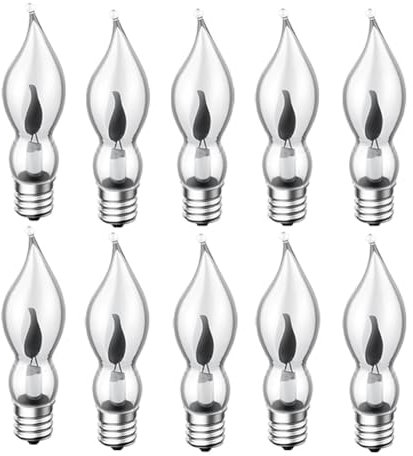 ShuoHui E12 Dekoeffekt Glühlampe Flackernde Kerze 230V 1,5W | dekoratives Leuchtmittel Flackerkerze (6)