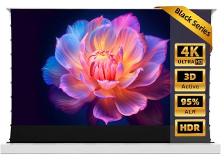 NothingProjector Écran 84 Pouces Autoportant, Électrique Rétractable, ALR CLR, 4K UHD Laser TV, Home Cinéma Portable, Écran pour Projecteur Ultra-Courte Focale, Pas de Montage, Blanc