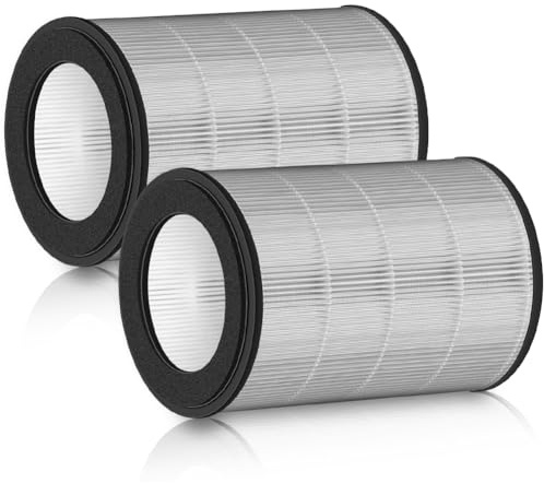 JISIZKY Replacement Air Filter MC710 DR-HPA019 Compatible With Dreo Air Purifier Tower Fan MC710S DR-HPA019,H13 True HEPA 2-stage Filtration, 2-in-1 High-efficiency(2-Pack)