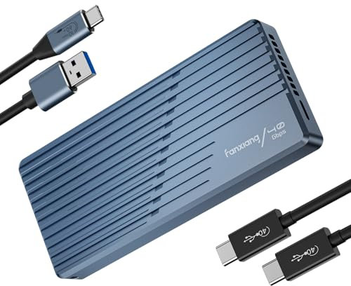 Case SSD 40Gbps con ventola M.2 NVMe PCIe Enclosure 2230/2242/2260/2280 Type-C UASP 8TB M-Key,Compatibile con Thunderbolt 4/3,USB 3.2/3.1/3.0/2.0 -MP400