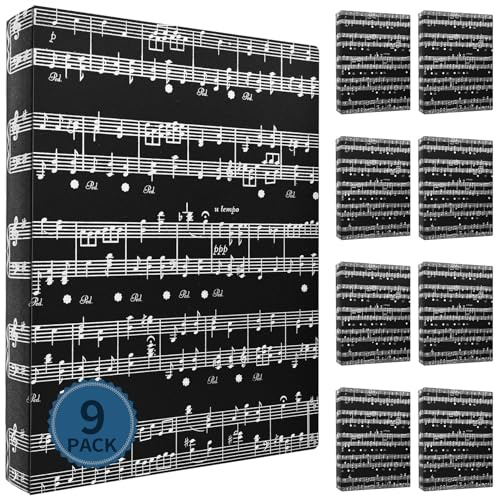 Music Folder Sheet Music Folders Binder Music Choral Storage Holder Band Folder (Staff Notation, 9p)