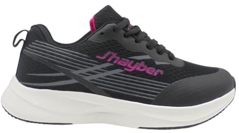 J HAYBER - RELADA Zapatillas Running Mujer, Ligeras y Transpirables, Suela Antideslizante, Comodidad para Deporte, Caminatas y Uso Diario Mujer Color: Black Talla: 41