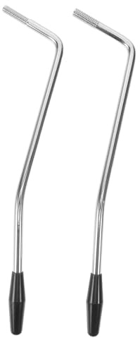 GLEAVI Barras de Trémolo para Guitarra Eléctrica Repuesto Brazo Metálico con Rosca M5 y M6 Negra Accesorio para Sistema de Trémolo Compatible 2 Piezas