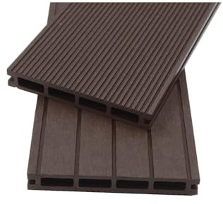 Home Deluxe WPC Decking 'SAMANA' -Colore: Marrone scuro - Dimensione: 10 m²- Compresa la sottostruttura I Legno Decking, Listoni Decking WPC , Decking Pavimenti , WPC Decking Board