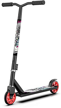 Stunt Scooters para niños de 7 años en adelante, Adultos Pro Scooter 360 Giratorio Giratorio Ligero Estilo Libre Trucos Barra Ancha Cubierta Deportiva Principiantes (Negro)