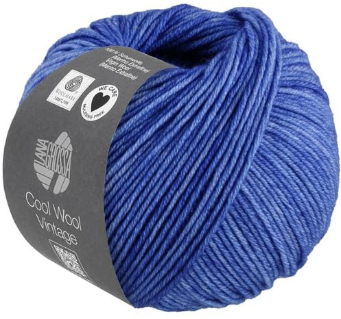 LANA GROSSA Cool Wool Vintage | Merinoklassiker mit Ton-in-Ton Farbeffekt | Handstrickgarn aus 100% Schurwolle (Merino extrafein) | 50g Wolle zum Stricken & Häkeln | 160m Garn FB 7373