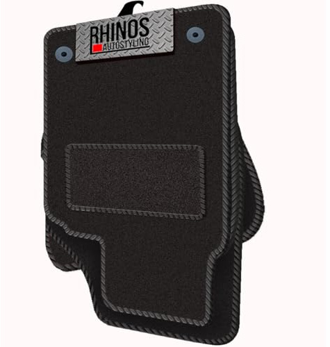 TAILORED FOR ABARTH 595 (2012 ONWARDS) - FULL SET OF LUXURY INTERIOR FLOOR CARPET CAR MATS - BLACK MAT + BLACK EDGING