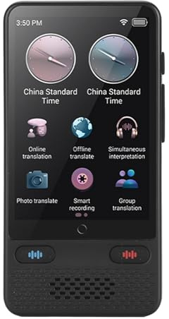 S85 Ai Language Translator Device, Two Way Real Time Voice Translator with Online Offline Translation, Support 138 Languages, Portable Translator for Travel, Business