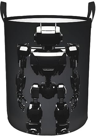 Black Robot Collapsible Laundry Basket-Waterproof Large Storage Baskets,Toy Organizer,Home Decor