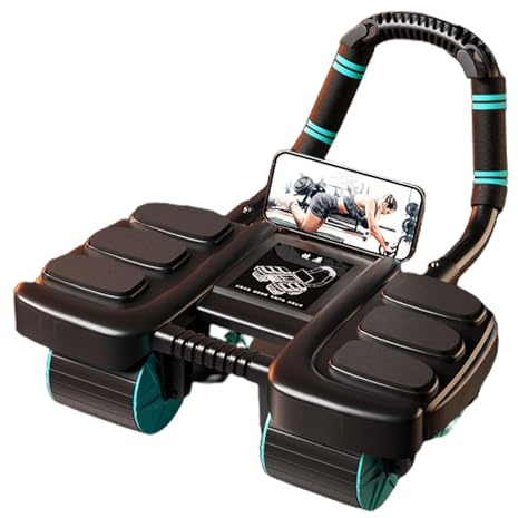 Ab Roller - Ruota addominale Ab Roller | Rullo per esercizi addominali indoor | Ruota con rulli addominali a 4 ruote | Rullo per esercizi addominali | Rullo addominale per allenamento a del