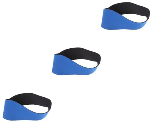 VANZACK 3stücke Schwimm Stirnband Für Junge Mädchen Und Erwachsene Verstellbar Ohrenschutz Für Wasseraktivitäten Dunkelblau Für Schwimmen Surfen Und Weitere Sportarten