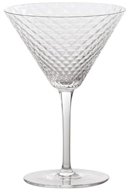 Zafferano Veneziano Mixology glas för cocktails, långa drycker, sprit, venetianskt mönster, kristallglas (Martini)