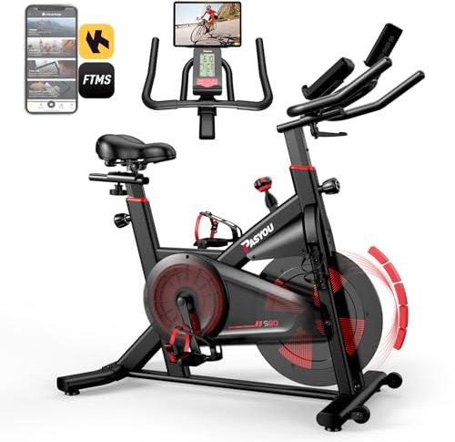 PASYOU Heimtrainer Fahrrad Magnetischer Widerstand Ergometer Heimtrainer - LCD Anzeige, Still Hometrainer Fahrrad- Unterstützt bis zu 150 KG/330 LB - Fitness Für Zuhause -S80