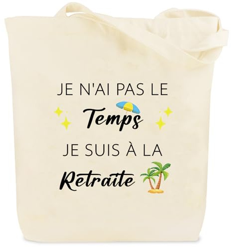 Cadeau Retraite Femme Cadeau Retraite Homme Idées Tote Bag Cadeau Original pour Maman Papa Papi Mamie Tata Oncle Belle Mere Beau Pere Parrain Marraine Ami Maitresse Collegue Infirmiere Medecin