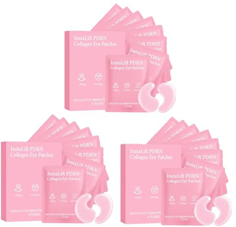 Instalift PDRN & Collagen - Almohadillas para los ojos, con colágeno y niacinamida, mascarilla hidratante profunda contra arrugas, ojeras y ojos hinchados, 8 pares, para todo tipo de piel (3 unidades)