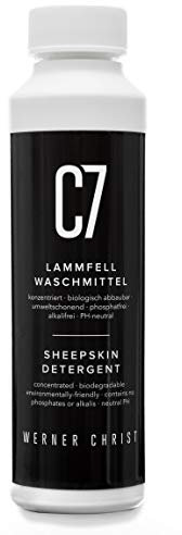 CHRIST Lammfell-Waschmittel C7 Fellwaschmittel geeignet für alle waschbaren Schaffelle und Lammfellartikel sowie Naturfasern, biologisch abbaubar, umweltschonend, 250 ml