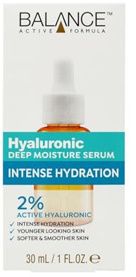 Balance Active Formula Hyaluronic Deep Moisture Serum - 2% Hyaluronsäure für intensive Befeuchtung, Glättung feiner Linien, Leicht & Nicht Klebend, für Strahlende Haut