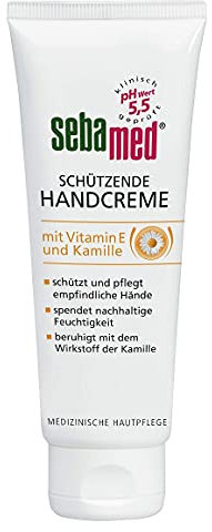 Sebamed Schützende Handcreme mit Vitamin E und Kamille 75ml, stabilisiert den Feuchtigkeitsgehalt der Haut für mehr Glätte