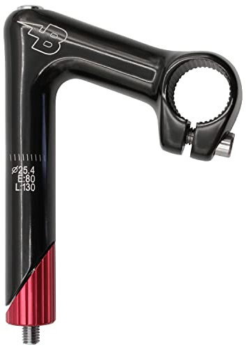 BLITZRAD Vorbau aus Aluminium für Fixie und Vintage Rennrad, Schaftdurchmesser 22.2 mm, 25.4 mm Lenkerklemmung, schwarz