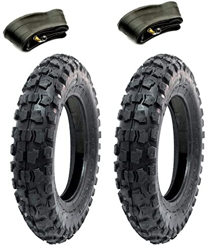 2 PNEUMATICI CROSS 100/90-10 + CAMERE PNEUMATICI Union COMPATIBILI CON PIAGGIO APE 50 MINICROSS MINI MOTO SCOOTER 6PR